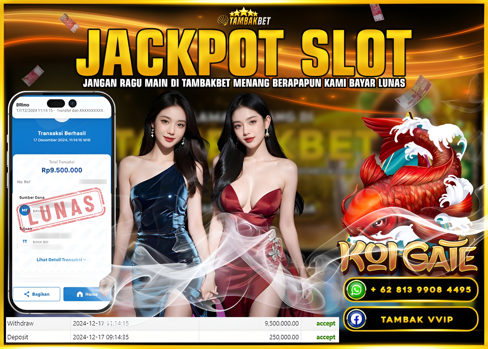 BUKTI JACKPOT SLOT KOI GATE HABANERO TAMBAKBET